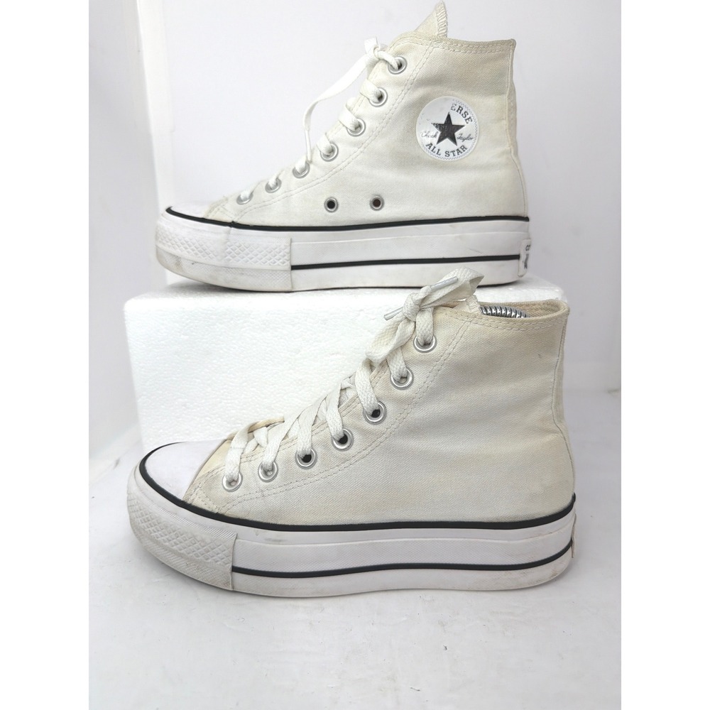 Converse Chuck Taylor All Star Lift Platform High Top White Sneakers Sz 6